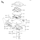 KAWASAKI, KVF650-A1 2002, AIR CLEANER
