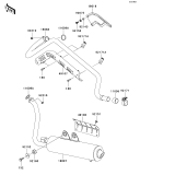 KAWASAKI, KVF650-A1 2002, MUFFLER(S)