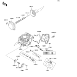 KAWASAKI, KVF650-A1 2002, CARBURETOR PARTS