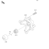 KAWASAKI, KVF650-A1 2002, FRONT HUB