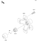 KAWASAKI, KVF650-A1 2002, REAR HUB