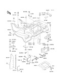 KAWASAKI, KLF220-A15 2002, REAR FENDER(S)