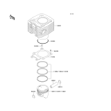 KAWASAKI, KLF220-A5 1992,KLF220-A6 1993,KLF220-A7 1994,KLF220-A8 1995,KLF220-A8A 1995, CYLINDER/PISTON(S)