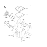 KAWASAKI, KLF220-A5 1992,KLF220-A6 1993,KLF220-A7 1994,KLF220-A8 1995,KLF220-A8A 1995, AIR CLEANER