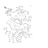 KAWASAKI, KLF220-A5 1992,KLF220-A6 1993,KLF220-A7 1994,KLF220-A8 1995,KLF220-A8A 1995, FRONT FENDER(S)