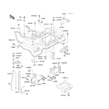 KAWASAKI, KLF220-A5 1992,KLF220-A6 1993,KLF220-A7 1994,KLF220-A8 1995,KLF220-A8A 1995, REAR FENDER(S)