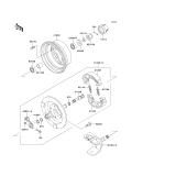 KAWASAKI, KLF220-A5 1992,KLF220-A6 1993,KLF220-A7 1994,KLF220-A8 1995,KLF220-A8A 1995, FRONT HUB