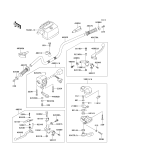 KAWASAKI, KLF220-A5 1992,KLF220-A6 1993,KLF220-A7 1994,KLF220-A8 1995,KLF220-A8A 1995, HANDLEBAR
