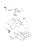 KAWASAKI, KLF220-A5 1992,KLF220-A6 1993,KLF220-A7 1994,KLF220-A8 1995,KLF220-A8A 1995, DECALS