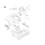 KAWASAKI, KLF220-A5 1992,KLF220-A6 1993,KLF220-A7 1994,KLF220-A8 1995,KLF220-A8A 1995, DECALS