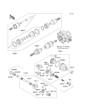 KAWASAKI, KLF300-C9 1997, DRIVE SHAFT(FRONT)