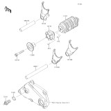 KAWASAKI, BR250FHF 2017, GEAR CHANGE DRUM/SHIFT FORK(S)