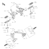 KAWASAKI, ZR900FLF 2020, FOOTRESTS