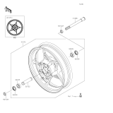 KAWASAKI, ZR900FLF 2020, FRONT HUB