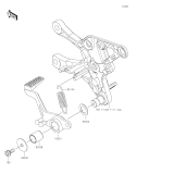 KAWASAKI, ZR900FLF 2020, BRAKE PEDAL