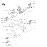 KAWASAKI, KLZ1000DMFNN 2021,KLZ1000DNFNN 2022,KLZ1000DPFNN 2023, FOOTRESTS