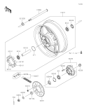 KAWASAKI, KLZ1000DMFNN 2021,KLZ1000DNFNN 2022,KLZ1000DPFNN 2023, REAR HUB
