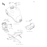 KAWASAKI, KLZ1000DMFNN 2021,KLZ1000DNFNN 2022,KLZ1000DPFNN 2023, LABELS