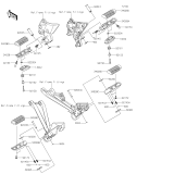 KAWASAKI, ZX1002KPFNN 2023,ZX1002KPFAN 2023,ZX1002KRFNN 2024,ZX1002KRFAN 2024, FOOTRESTS