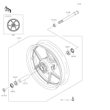 KAWASAKI, ZX1002KPFNN 2023,ZX1002KPFAN 2023,ZX1002KRFNN 2024,ZX1002KRFAN 2024, FRONT HUB