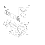 KAWASAKI, EL250-F6 2003, AIR CLEANER