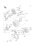 KAWASAKI, EL250-F6 2003, REAR HUB