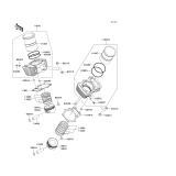 KAWASAKI, VN1600A6F 2006, CYLINDER/PISTON(S)