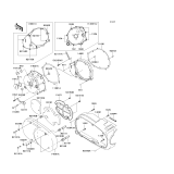 KAWASAKI, VN1600A6F 2006, LEFT ENGINE COVER(S)