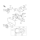 KAWASAKI, VN1600A6F 2006, RIGHT ENGINE COVER(S)