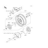 KAWASAKI, VN1600A6F 2006, REAR HUB