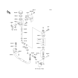 KAWASAKI, VN1600A6F 2006, REAR MASTER CYLINDER