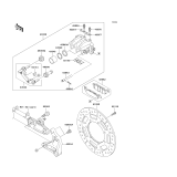 KAWASAKI, VN1600A6F 2006, REAR BRAKE