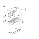 KAWASAKI, ZR1000C7F 2007,ZR1000C8F 2008,ZR1000C9F 2009, CYLINDER HEAD