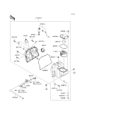 KAWASAKI, ZR1000C7F 2007,ZR1000C8F 2008,ZR1000C9F 2009, AIR CLEANER