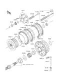 KAWASAKI, ZR1000C7F 2007,ZR1000C8F 2008,ZR1000C9F 2009, CLUTCH