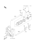 KAWASAKI, ZR1000C7F 2007,ZR1000C8F 2008,ZR1000C9F 2009, GEAR CHANGE DRUM/SHIFT FORK(S)
