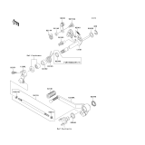 KAWASAKI, ZR1000C7F 2007,ZR1000C8F 2008,ZR1000C9F 2009, GEAR CHANGE MECHANISM