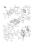 KAWASAKI, ZR1000C7F 2007,ZR1000C8F 2008,ZR1000C9F 2009, ENGINE COVER(S)