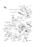 KAWASAKI, ZR1000C7F 2007,ZR1000C8F 2008,ZR1000C9F 2009, FRAME FITTINGS