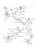 KAWASAKI, ZR1000C7F 2007,ZR1000C8F 2008,ZR1000C9F 2009, FOOTRESTS