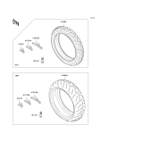 KAWASAKI, ZR1000C7F 2007,ZR1000C8F 2008,ZR1000C9F 2009, TIRES