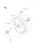 KAWASAKI, ZR1000C7F 2007,ZR1000C8F 2008,ZR1000C9F 2009, FRONT HUB