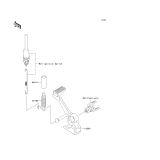 KAWASAKI, ZR1000C7F 2007,ZR1000C8F 2008,ZR1000C9F 2009, BRAKE PEDAL