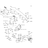 KAWASAKI, ZR1000C7F 2007,ZR1000C8F 2008,ZR1000C9F 2009, BRAKE PIPING
