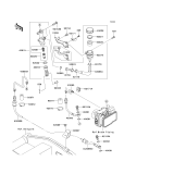 KAWASAKI, ZR1000C7F 2007,ZR1000C8F 2008,ZR1000C9F 2009, REAR MASTER CYLINDER
