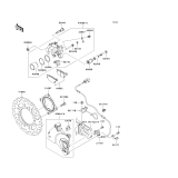 KAWASAKI, ZR1000C7F 2007,ZR1000C8F 2008,ZR1000C9F 2009, REAR BRAKE