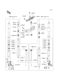 KAWASAKI, ZR1000C7F 2007,ZR1000C8F 2008,ZR1000C9F 2009, FRONT FORK