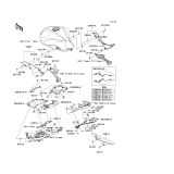 KAWASAKI, ZR1000C7F 2007,ZR1000C8F 2008,ZR1000C9F 2009, SIDE COVERS/CHAIN COVER