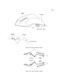 KAWASAKI, ZR1000C7F 2007,ZR1000C8F 2008,ZR1000C9F 2009, DECALS(ORANGE)