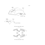 KAWASAKI, ZR1000C7F 2007,ZR1000C8F 2008,ZR1000C9F 2009, DECALS(BLACK)